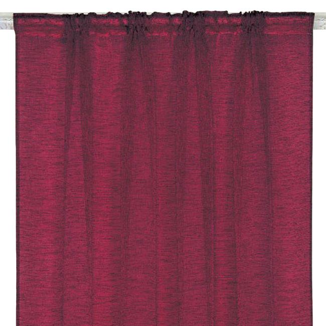 Set 2 x Perdea Rosu Bordo 140x260 cm, Banda pentru sina