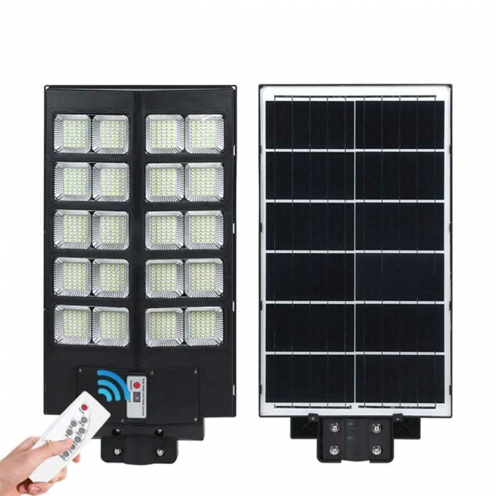 Lampa Solara LED 1000 W, Telecomanda, Suport Metalic