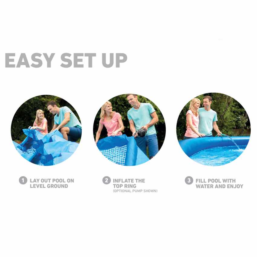 Piscina cu inel gonflabil Intex Easy Set Clearview 244x61 cm