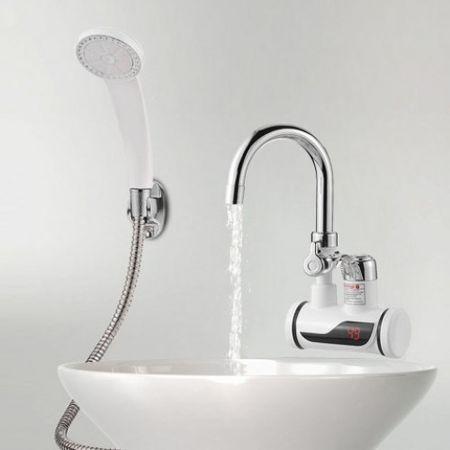 Robinet electric instant apa calda cu furtun - montare pe perete