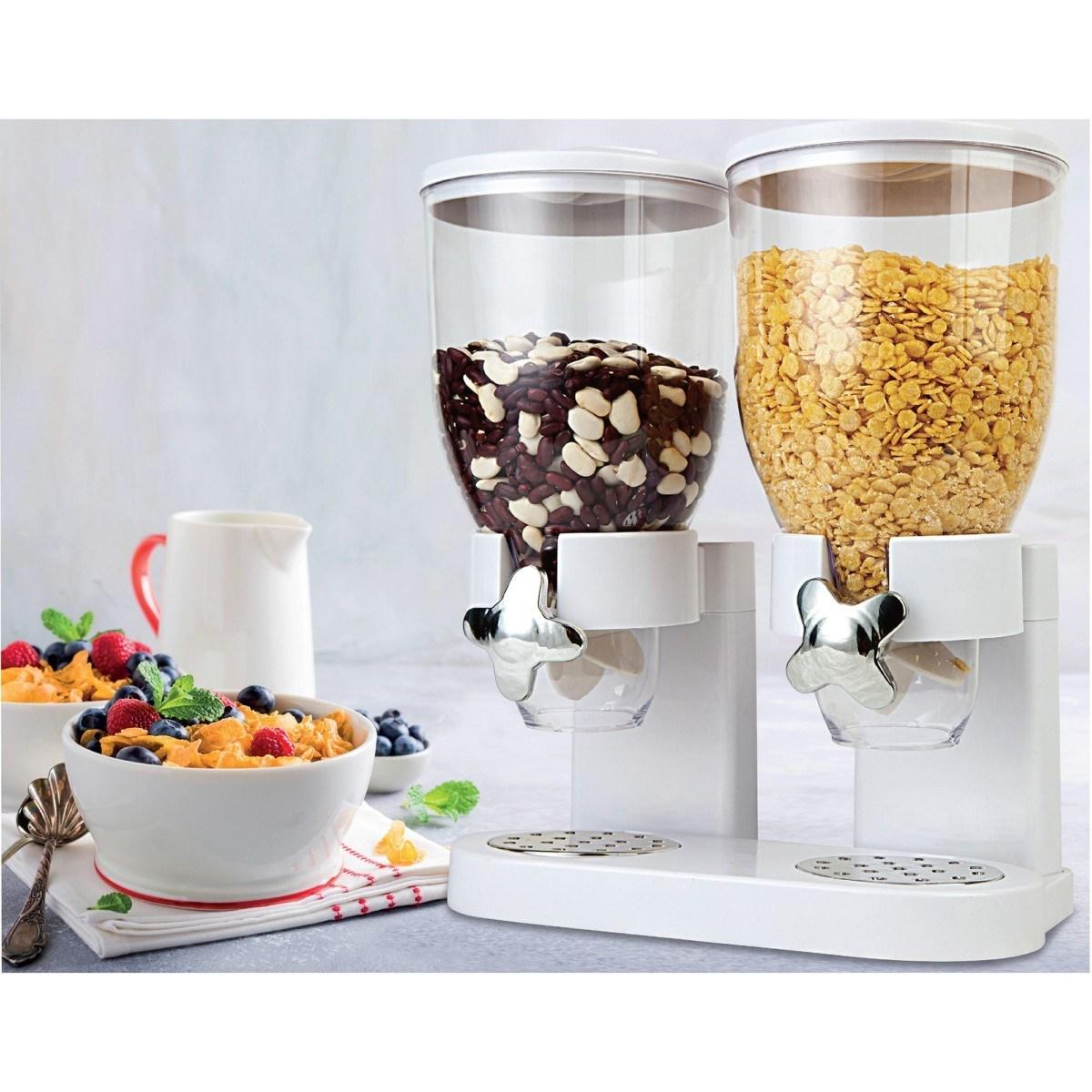 Dispenser dublu cereale, capacitate 7 litri