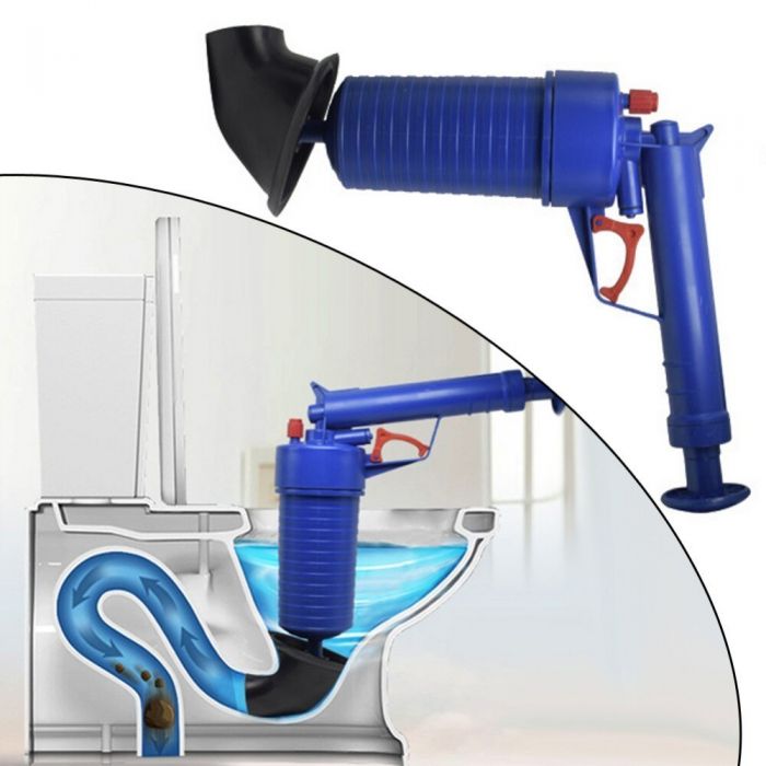 Pistol cu aer comprimat pentru desfundat scurgerile