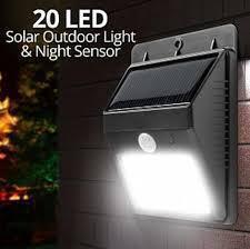 Set 3 x Lampa solara de perete cu senzor miscare 20 LED