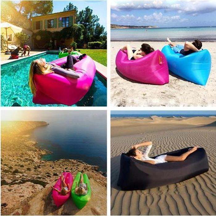 Set 2 x Saltea gonflabila Lazy Bag AIR SOFA umflare cu aer