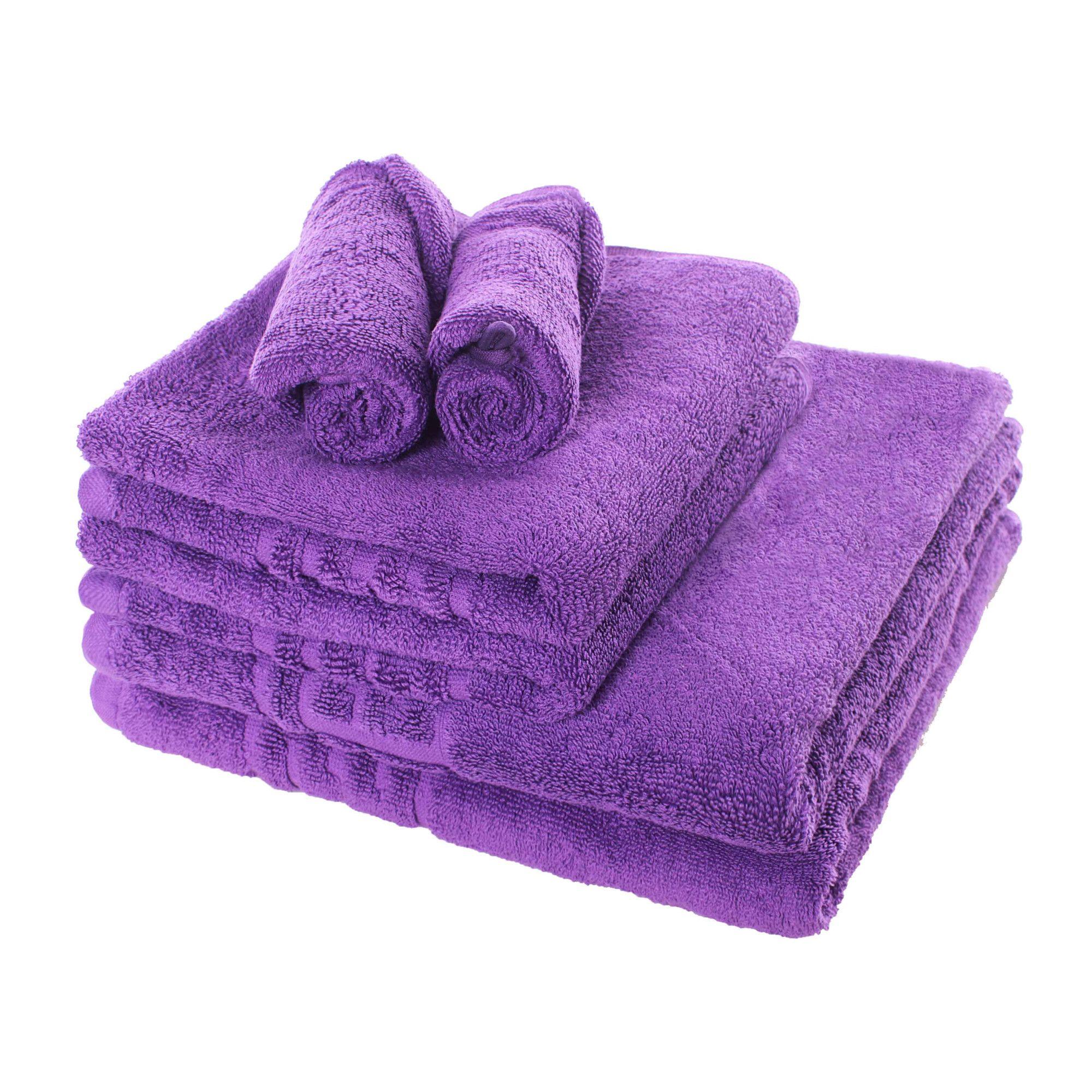 Set 6 prosoape 100% bumbac pakistanez pieptanat, MOV