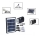 Kit cu panou solar, lanterna, 3 becuri, USB, GDLite GD-8017