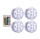 Set 4 lampi LED RGB, cu telecomanda, rezistente la apa