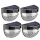 Set 3 x Lampa solara exterior, 6 LED, senzor, lumina rece, Negru