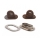 Set montaj folie terasa: Banda intarire maro, 10 bride rotative si 10 capse metalice