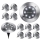 Set 8/12 lampi solare 8 LED, Silver Disk Lights