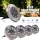 Set 8/12 lampi solare 8 LED, Silver Disk Lights