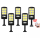 Set 5 x Lampa solara 160 LED COB si telecomanda