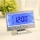 Ceas cu ecran LCD si control vocal, Argintiu/Negru