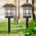 Set 4 x lampa solara felinar LED 40 cm, Alb cald