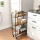 Raft slim metalic cu 3 polite MDF, 81 cm