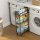 Raft slim metalic cu 3 polite MDF, 81 cm