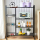 Raft metalic cu 4 polite, 108 cm, Negru