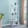 Raft metalic decorativ cu 5 polite, 150 cm, Alb