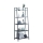 Raft metalic decorativ cu 5 polite, 150 cm, Negru