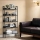 Raft metalic decorativ cu 5 polite, 150 cm, Negru