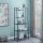 Raft metalic decorativ cu 5 polite, 150 cm, Negru