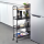 Etajera mobila cu 4 rafturi, 83 cm, Negru