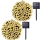 Set 2 x Instalatie solara Alb cald, 100 LED, exterior