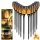 Set 2 x Lampa solara tip torta cu efect flacara, 50 cm