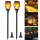 Set 4 x Lampa solara tip torta cu efect flacara, 50 cm
