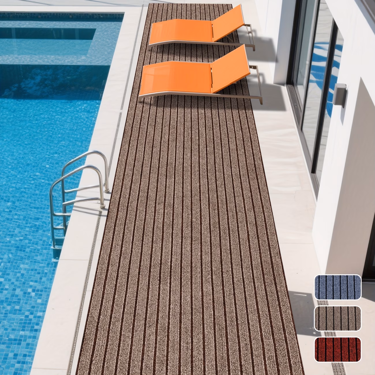 Covor adeziv 45x300 cm maro - traversa moderna