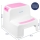 Scaunel inaltator WC pentru copii, Two Step Stoll Alb/Roz