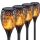 Set 8 x Lampa solara tip torta cu efect flacara, 50 cm