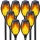 Set 8 x Lampa solara tip torta cu efect flacara, 50 cm