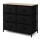 Comoda cu 6 sertare textile, 75x30x69 cm, Negru