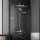 Set Premium: coloana dus, alama-cupru, 4 functii, butoane piano, gri grafit