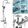 Set Premium: coloana dus, alama-cupru, 4 functii, butoane piano, gri grafit
