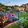 Set 2 x Lampa solara LED Fluture RGB, montaj pe perete sau sol