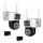 Set 2 x Camera Video Dual Lens 6MP, 42 LED, Vedere 360°, Wi-Fi, Card 32GB