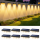 Set 8 x lampa solara de perete, Alb cald