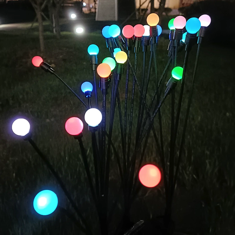 Set 2 x Lampa solara LED Multicolor, 8 bulbi licurici