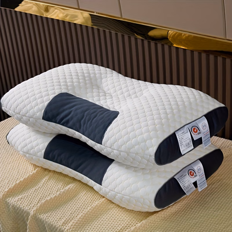 Set 2 x Perna cervicala ergonomica, invelis din bumbac tricotat