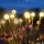 Set 2 x Lampa solara LED Alb Cald, 8 bulbi licurici
