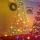 Instalatie brad Craciun 400 LED cu inel, 2 M x 16 coloane, Multicolor