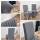 Set 6 x husa de scaun, cu volane - Gri inchis