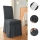 Set 6 x husa de scaun, cu volane - Gri inchis