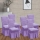 Set 6 x husa de scaun, cu volane - Mov