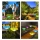 Set 2 x Lampa solara 7 LED RGB, model floare