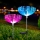 Set 2 x Lampa solara 7 LED RGB, model floare