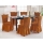 Set 6 huse de scaun, cu volane - Coniac