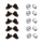 Kit montare folie terase: set 10 bride rotative si 10 capse metalice